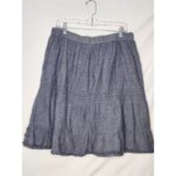 Chambray Soft Blue Skirt from Studio West Apparel Size Large - Picture 2 of 6